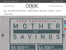 Tablet Screenshot of cook-residential.com